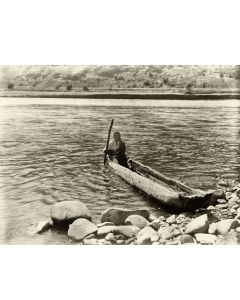 A Nez Perce Canoe - Curtis