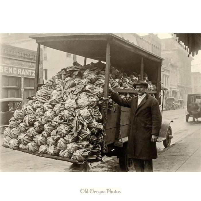 Charles W. Kruse and his Cauliflower Truck