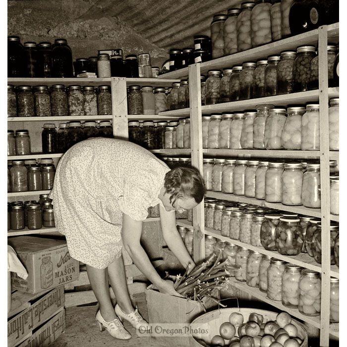 Mrs. Botner Arranges her Storage Cellar - Lange