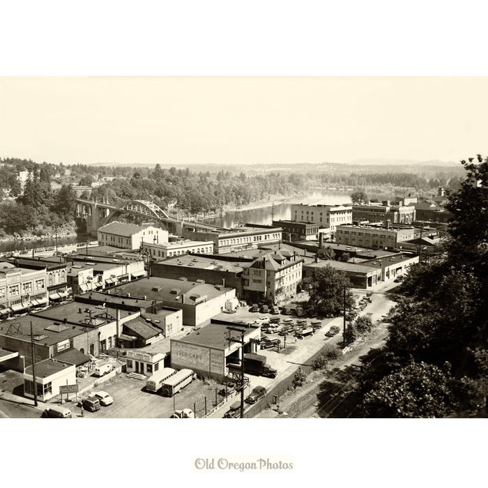 Oregon City Business District from the Bluff - Eddy