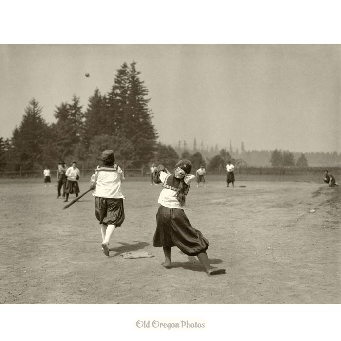 Softball at the Oregon City Woolen Mill Picnic - Eddy