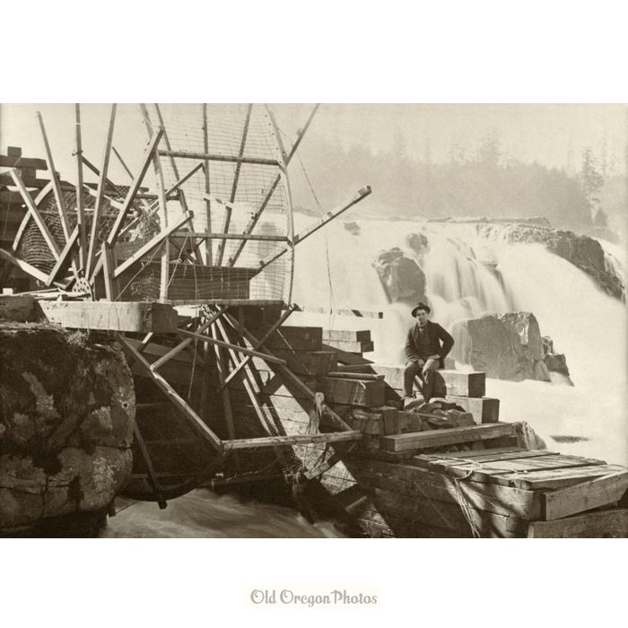 Brown Brothers Fish Wheel at Willamette Falls - Clavering