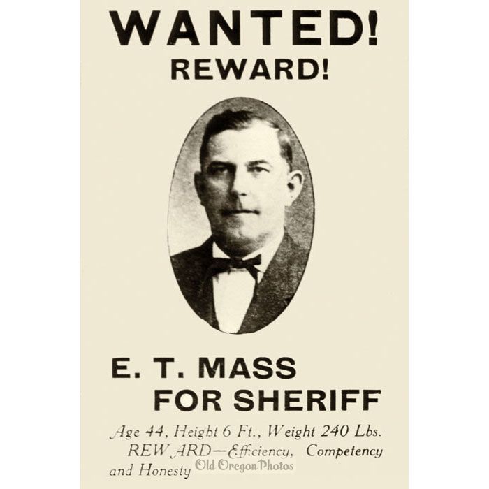 Sheriff Ernest T. Mass Election Poster