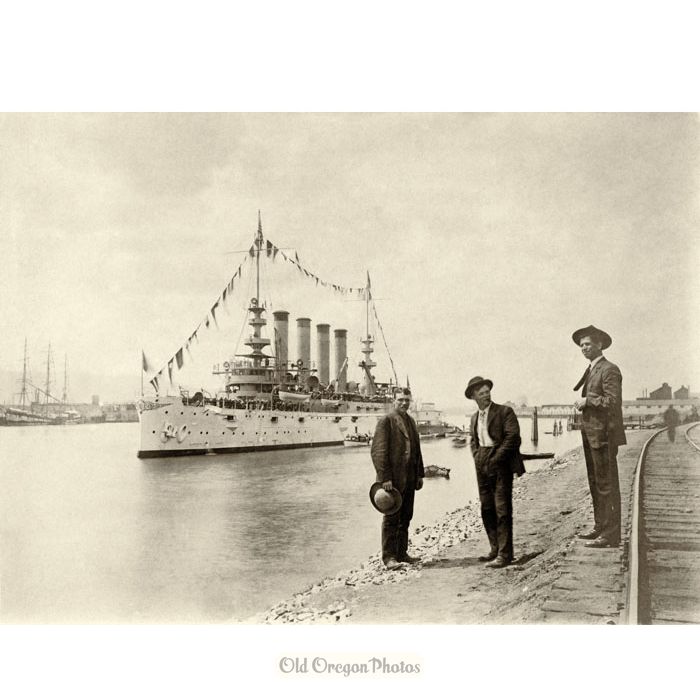 U. S. Cruiser Charleston at the 1907 Rose Festival