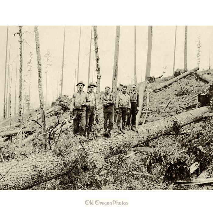 The Crew Takes a Break, Deer Island Logging Co. - Clark Kinsey