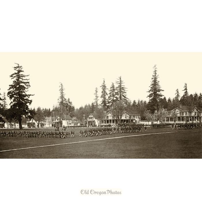 Troops Drilling on Parade Grounds, Vancouver Barracks