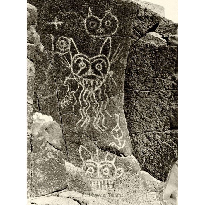 Indian Petroglyphs Near The Dalles #2 - Markham