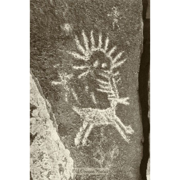 Indian Petroglyphs Near The Dalles #5 - Markham
