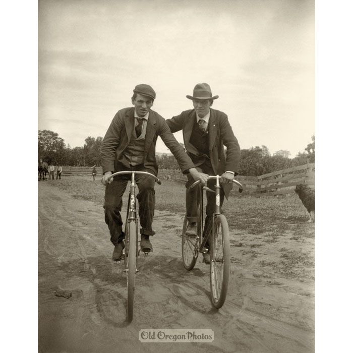 Two Friends on Their Bicycles