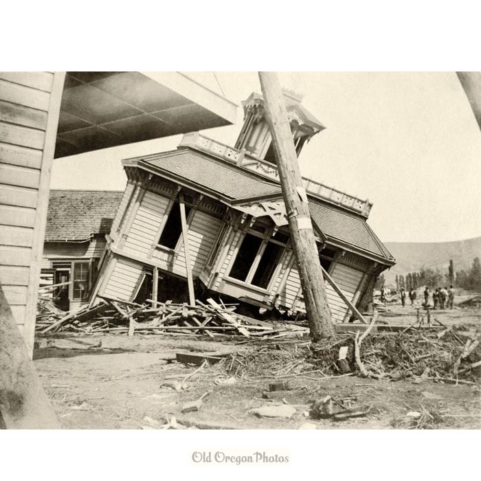 Thomas W. Ayers Home After the Heppner Flood - Sigsbee