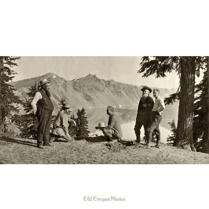 On Rim of Crater Lake, Will G. Steel Excursion - Kiser
