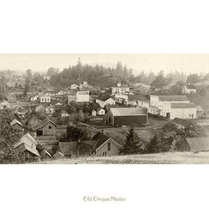 Looking South Down Main Street, Brownsville, Oregon - Crawford