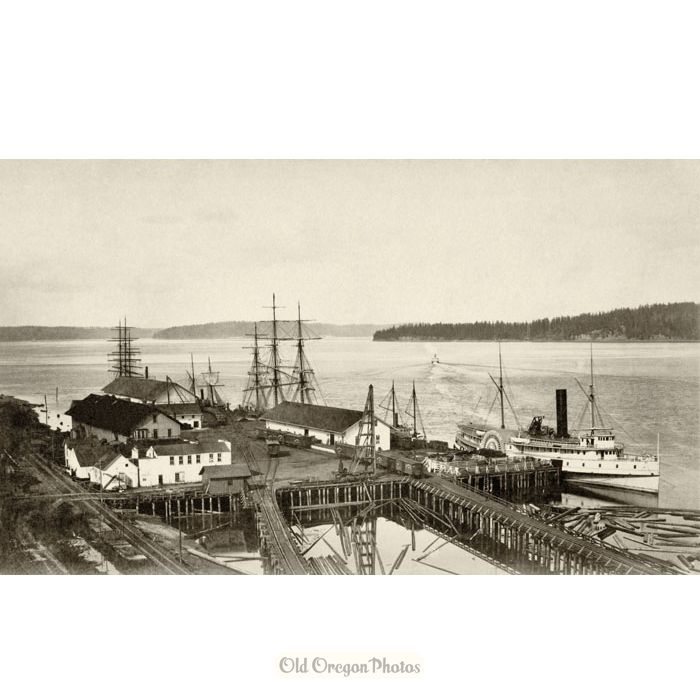 Railroad Depot and Docks at Tacoma