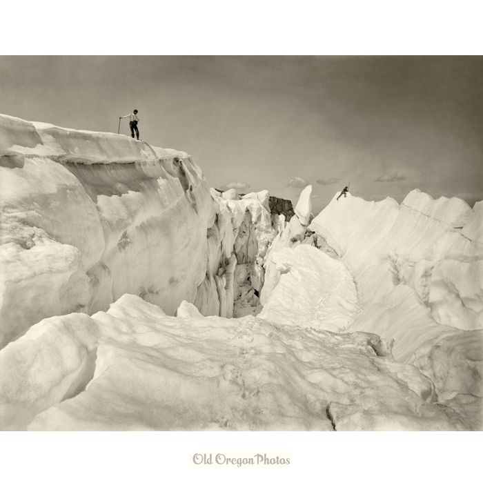 Crevasses and Ice Pinnacles on Eliot Glacier, Mount Hood - Weister