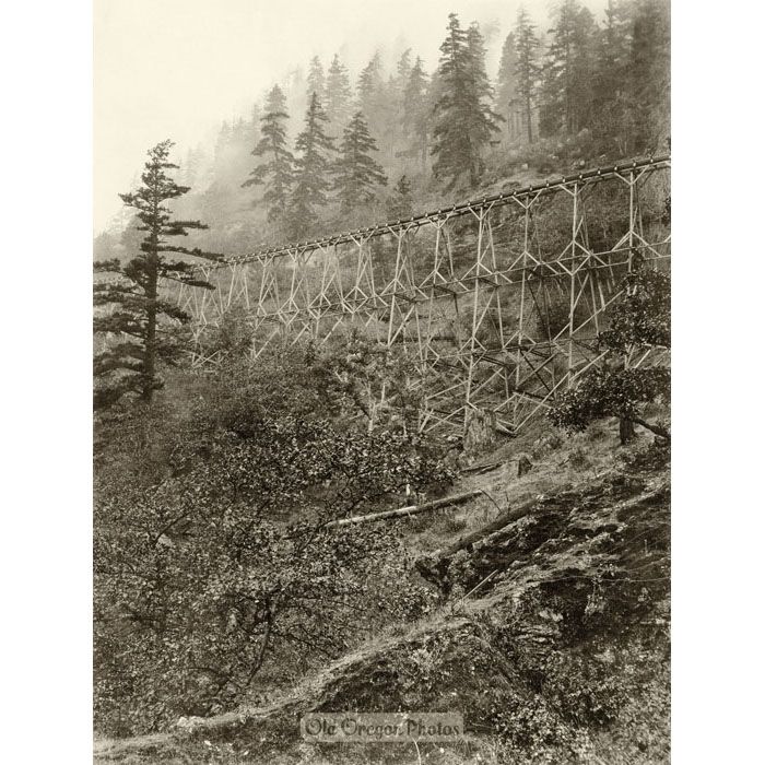 Flume and Trestle in Lake Oswego - George M. Weister