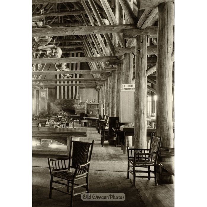 Lobby of Paradise Inn, Mount Rainier - circa 1925