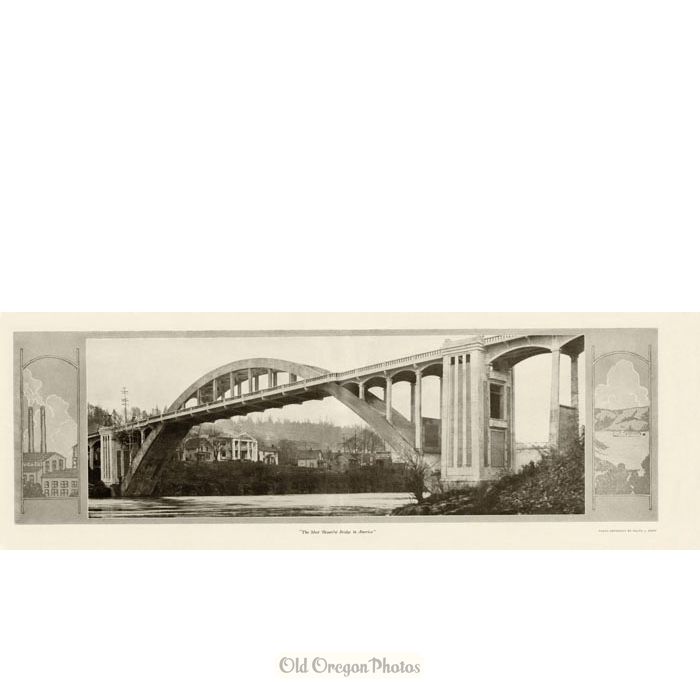 Oregon City Bridge from Grand Opening Program - Eddy