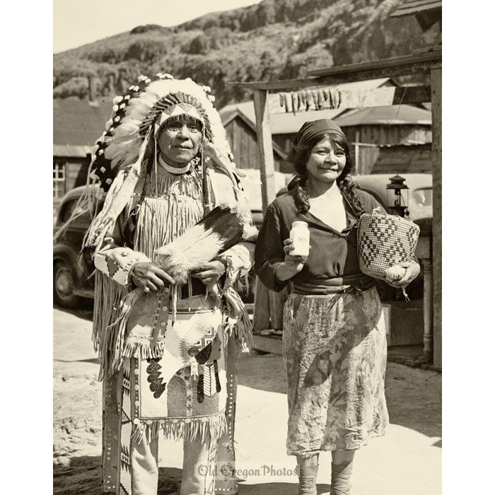 Chief Tommy Thompson and his Wife Flora, Feast of the First Salmon